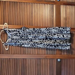 Flowy black and white dress Dressbarn size 22